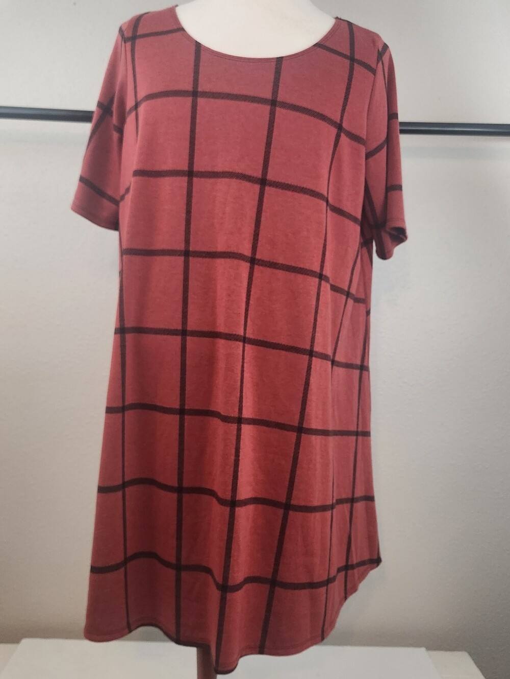 Ultra Teeze Windowpane Shift Dress